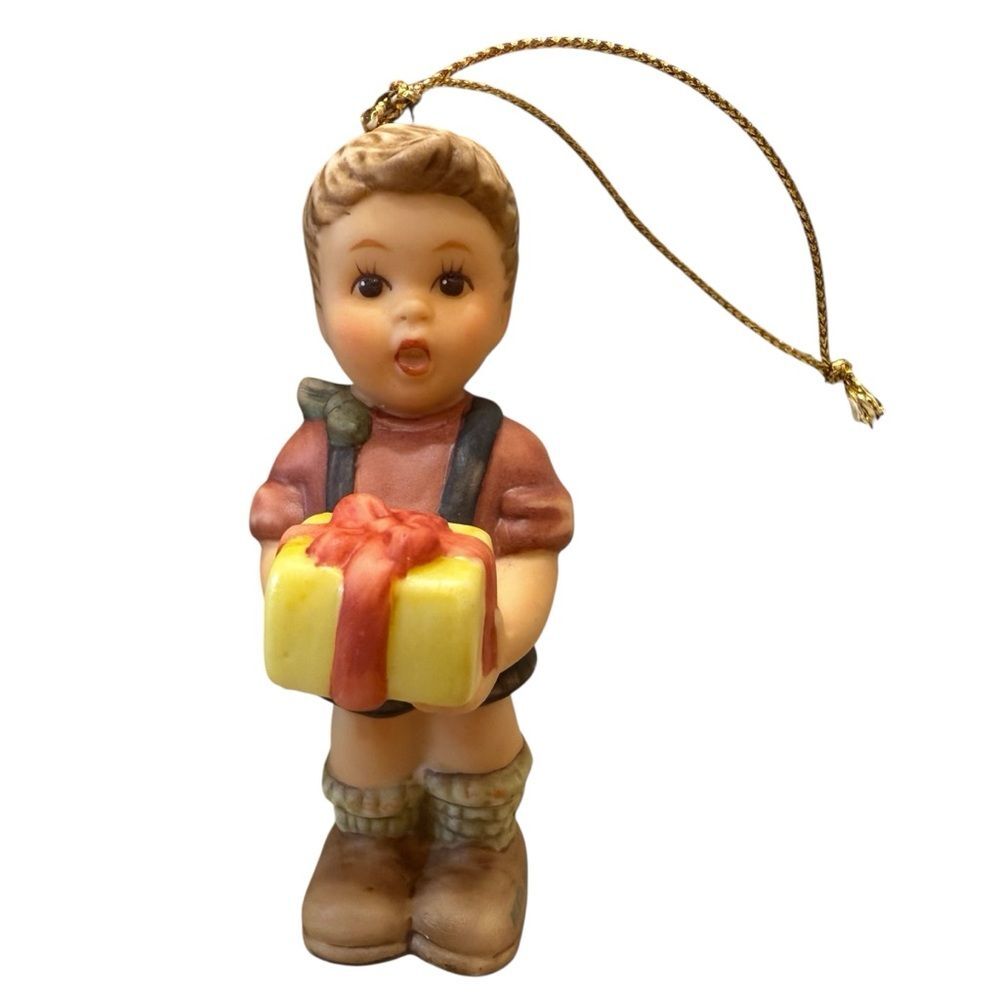 Vintage 2001 Goebel Berta Hummel A Gift for Daddy Boy Christmas Ornament Decor